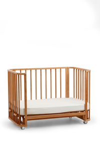 Vernikli Ahşap 4 in 1 Beşik Takım 70 x 110 - anne yanı, karyola, oyun parkı, montessori + junior yatak - bej leaf