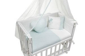 Nil Yeşili Little Heart Anne Yanı Uyku Seti (50x90)