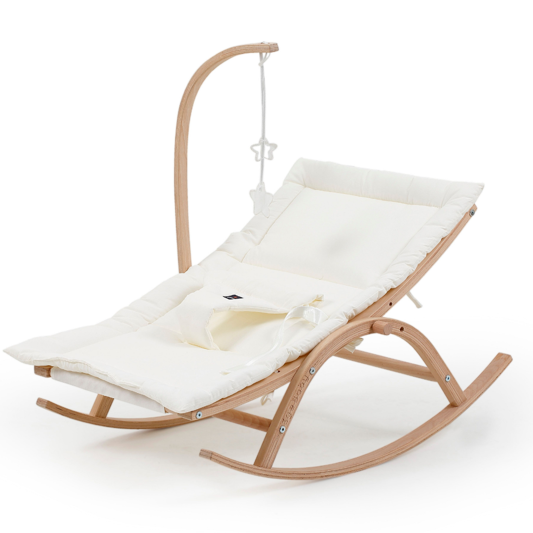 Ahşap Hug Ana Kucağı, 2 Kademeli, Doğal/Krem