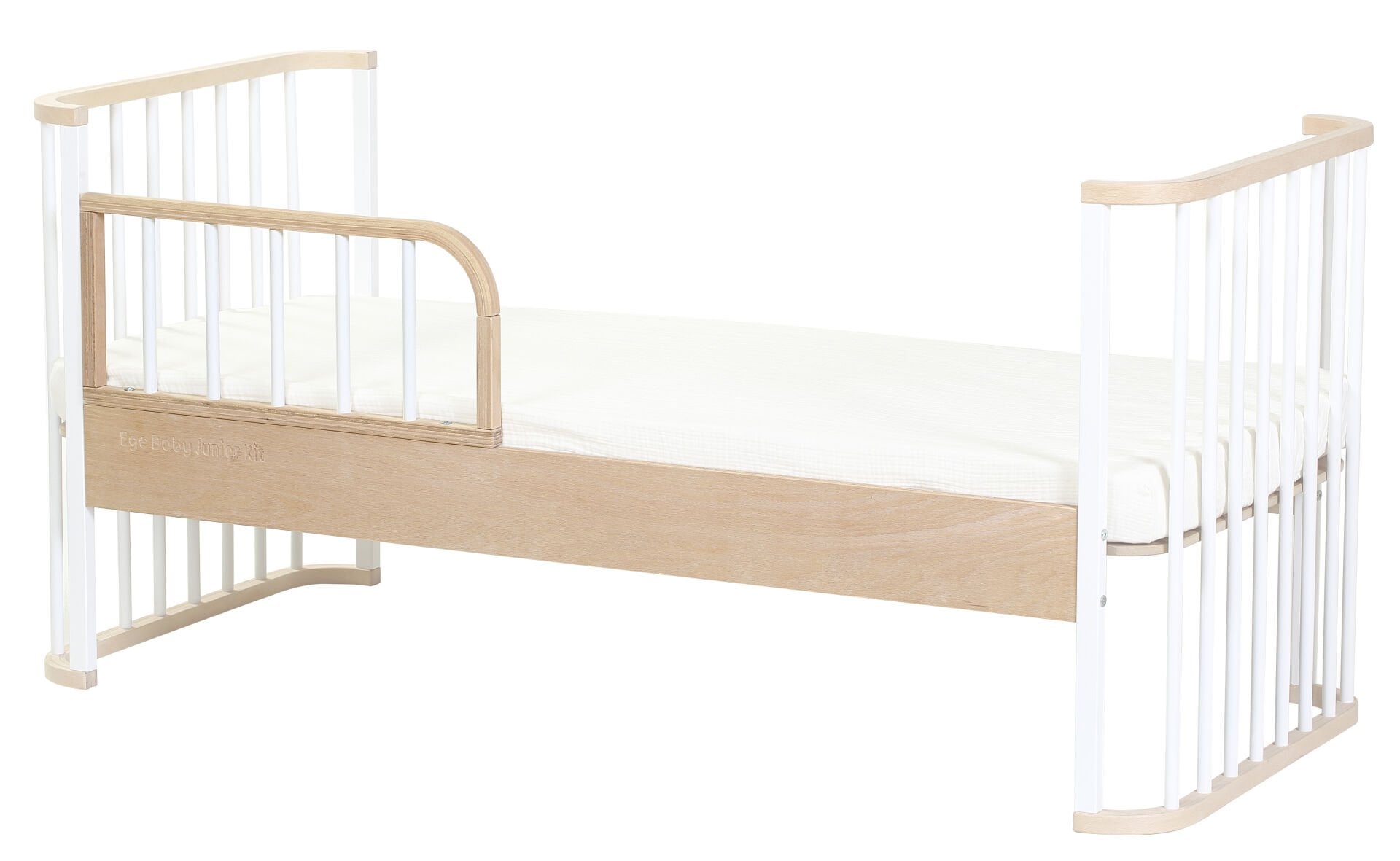 Ege Baby Ahşap Junior Kit Seti (Junior kit + 70 x 50 ek taban + güvenlik paneli) Doğal-Beyaz