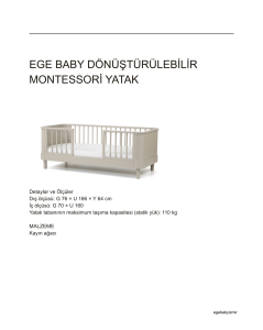 Ege Baby Dönüştürülebilir Montessori Yatak | 70 × 160 cm